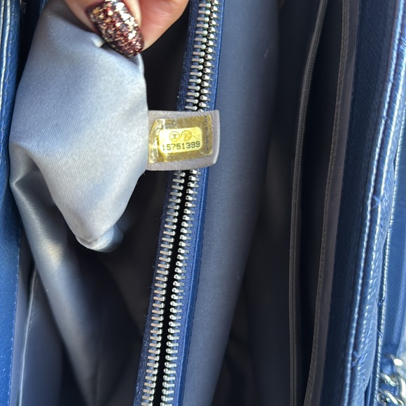 Chanel Caviar Leather Large Navy Blue Quilted GST Tote Bag with Dust Cover - Picture 11 of 17